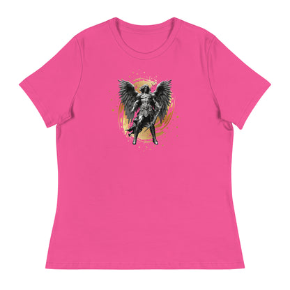 Biblical Archangel Bold Christian Women's T-Shirt Berry