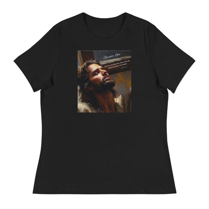 Greater Love Christian Women's T-shirt Black