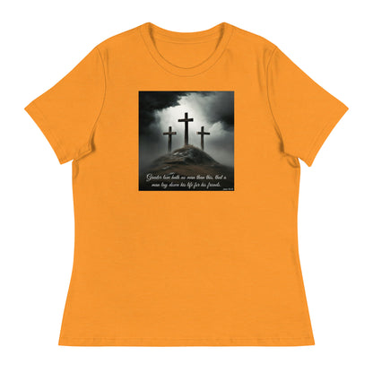 John 15:13 Women's Christian T-Shirt Heather Marmalade