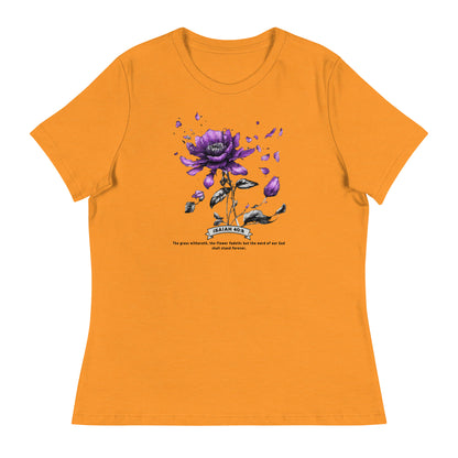 Flower Fadeth Women's Christian T-Shirt Heather Marmalade