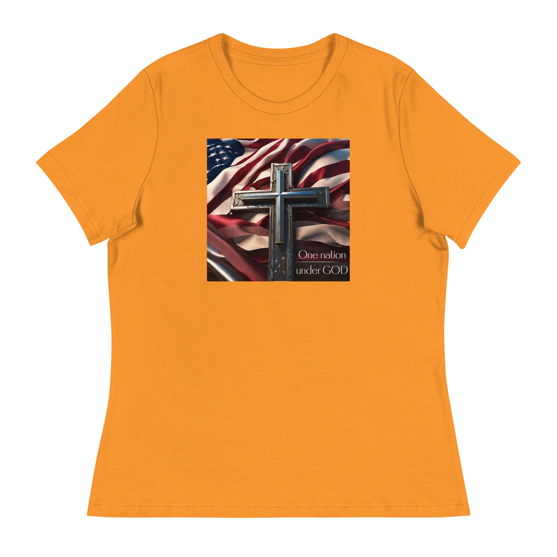 Patriotic Graphic Women's T-shirt Heather Marmalade
