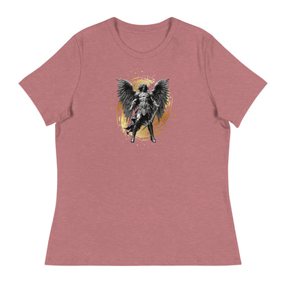 Biblical Archangel Bold Christian Women's T-Shirt Heather Mauve