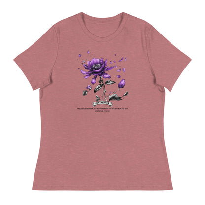 Flower Fadeth Women's Christian T-Shirt Heather Mauve