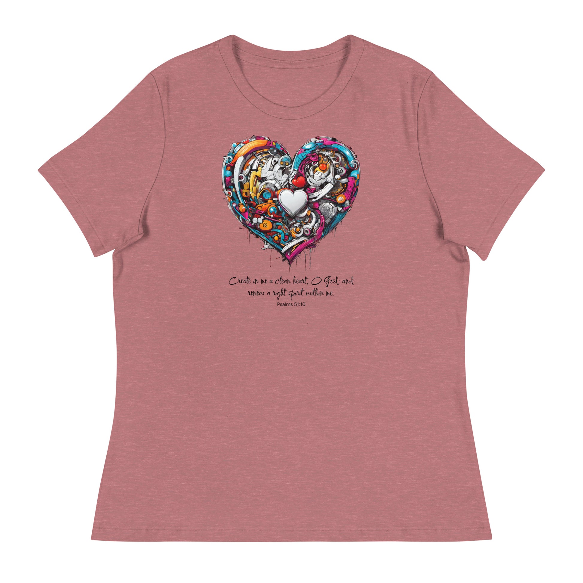 Blessed are the Pure in Heart Women's Christian T-Shirt Heather Mauve