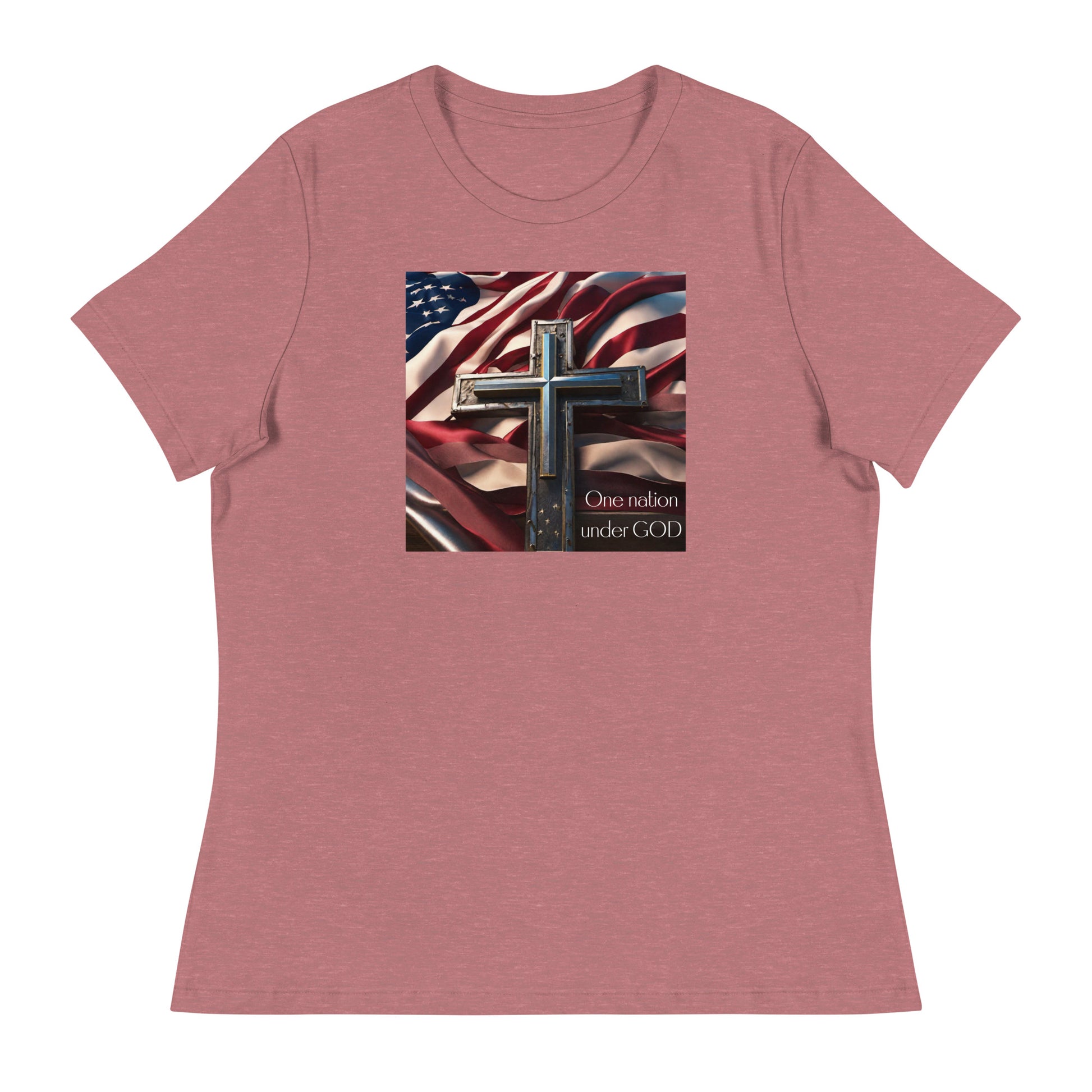 Patriotic Graphic Women's T-shirt Heather Mauve