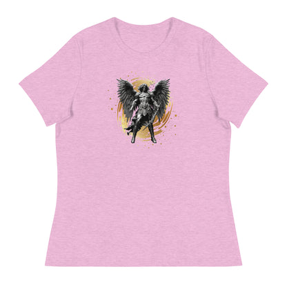 Biblical Archangel Bold Christian Women's T-Shirt Heather Prism Lilac