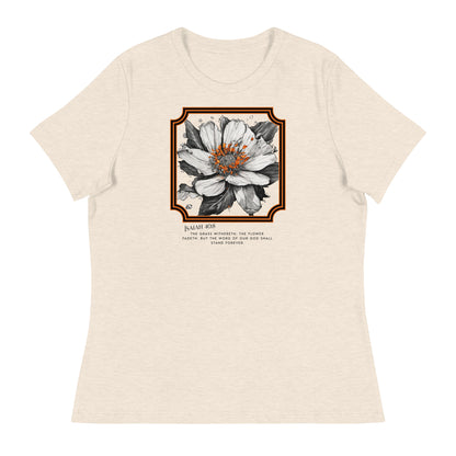 Isaiah 40:8 Flower Fadeth Women's Christian Graphic T-Shirt Heather Prism Natural