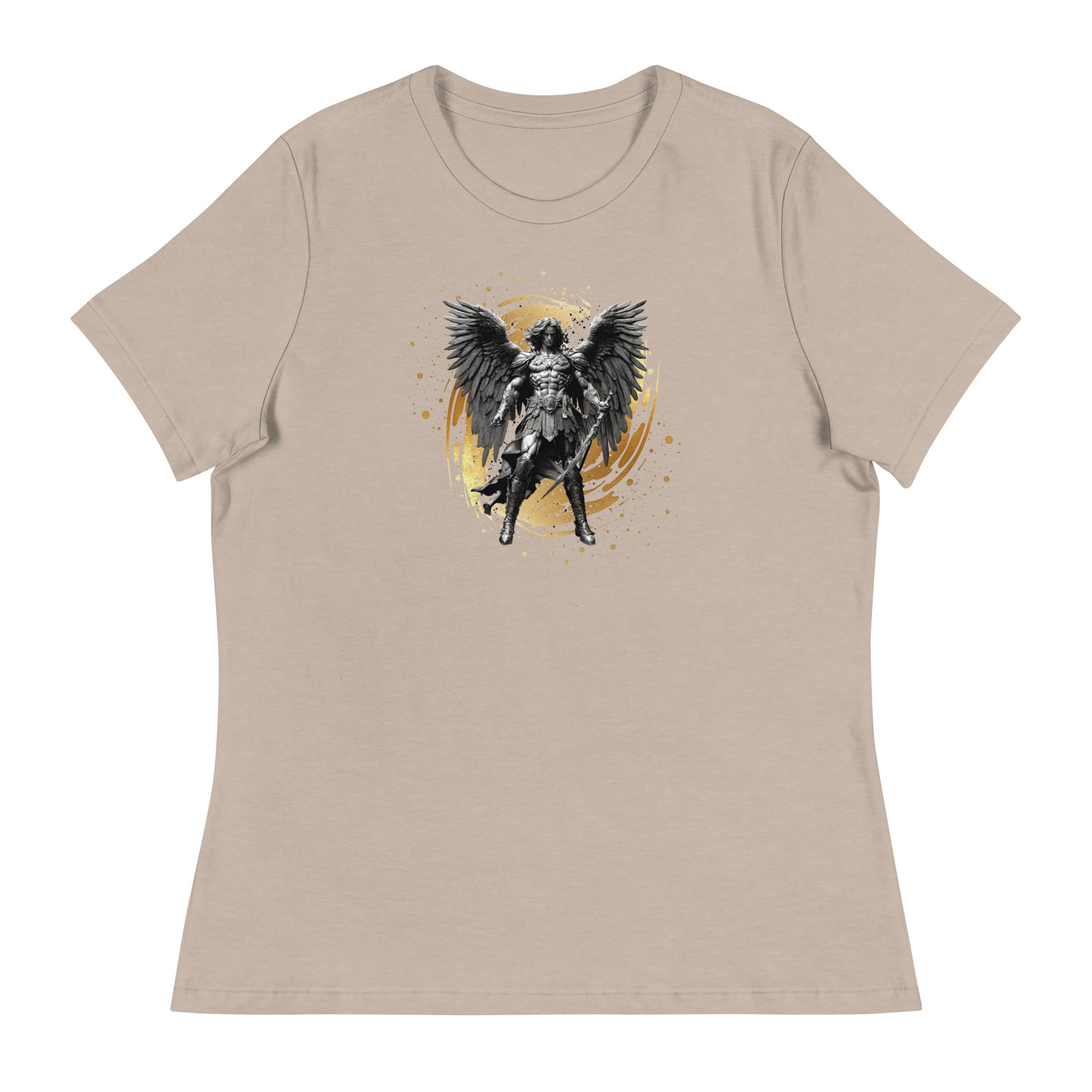 Biblical Archangel Bold Christian Women's T-Shirt Heather Stone