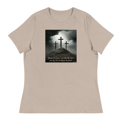 John 15:13 Women's Christian T-Shirt Heather Stone