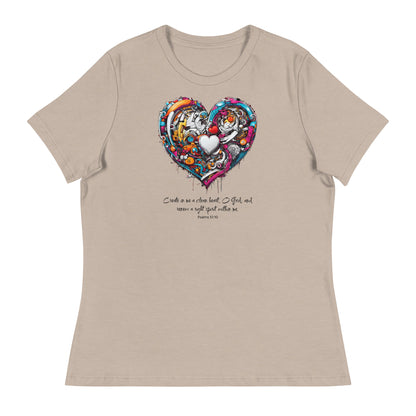 Blessed are the Pure in Heart Women's Christian T-Shirt Heather Stone