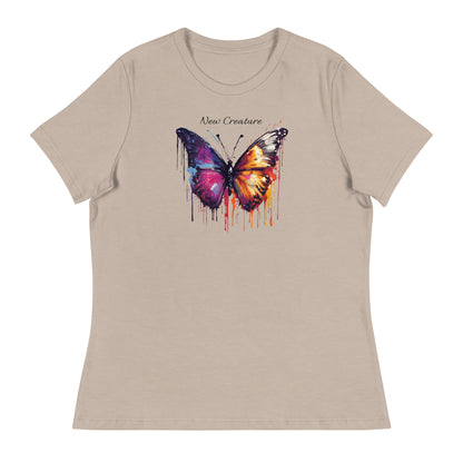 New Creature Christian Women's Beautiful Graphic T-Shirt Heather Stone