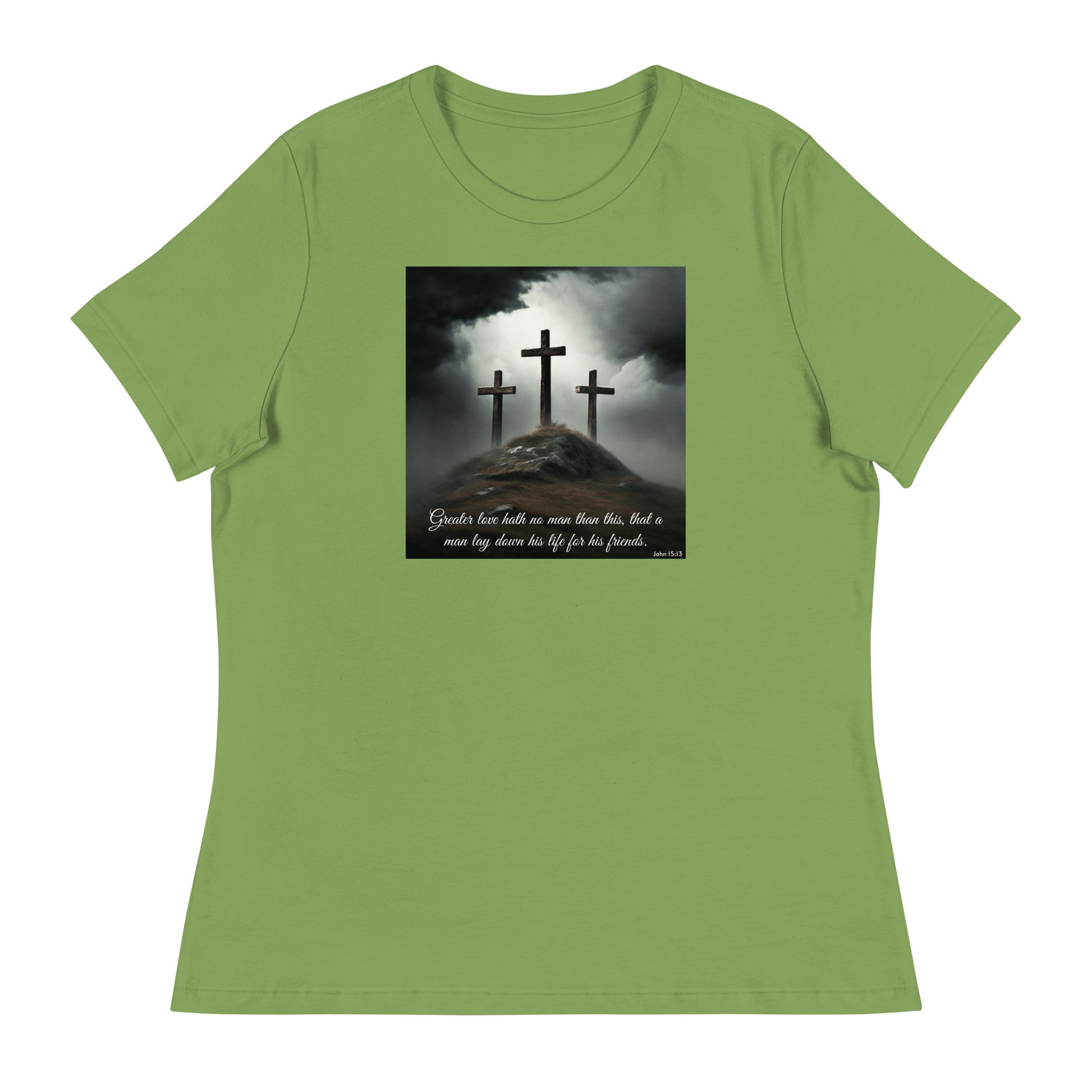 John 15:13 Women's Christian T-Shirt Leaf