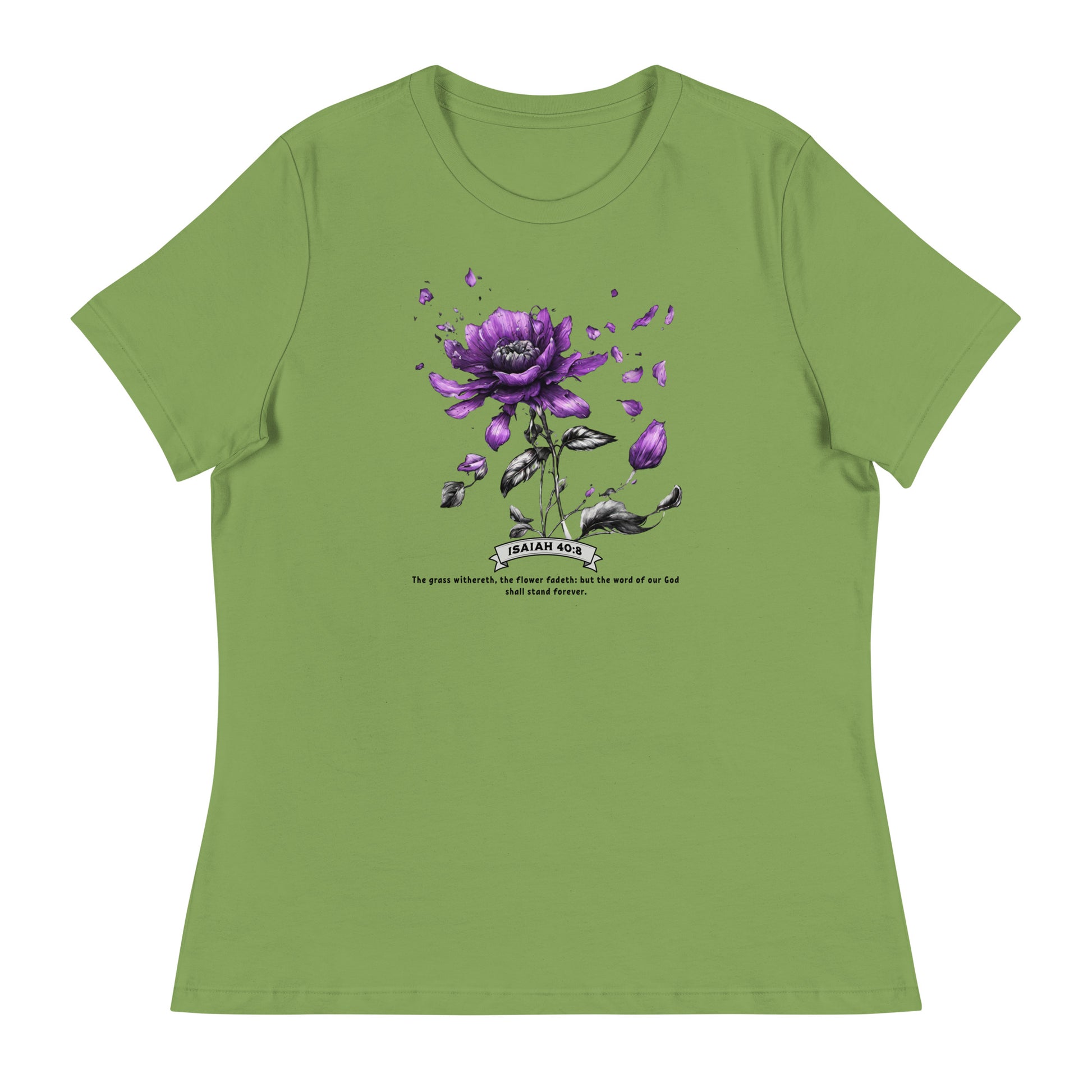 Flower Fadeth Women's Christian T-Shirt Leaf