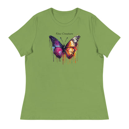 New Creature Christian Women's Beautiful Graphic T-Shirt Leaf