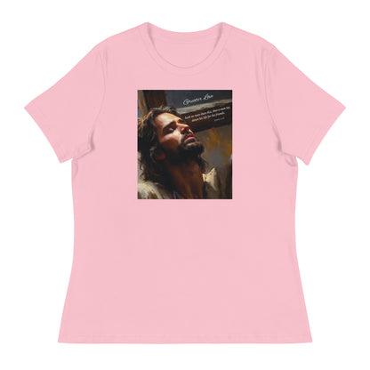 Greater Love Christian Women's T-shirt Pink