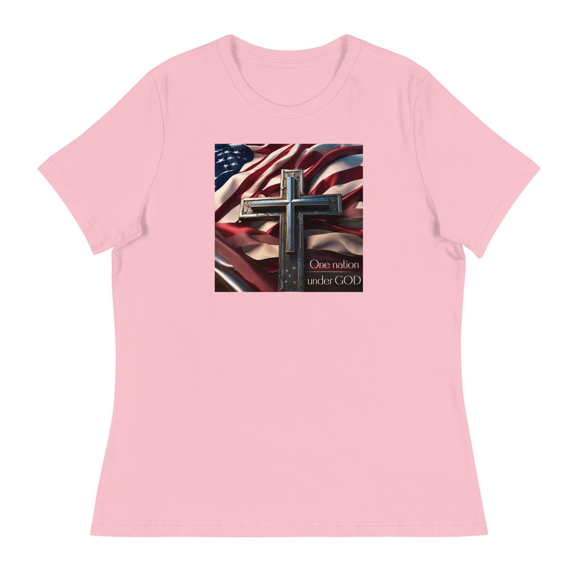 Patriotic Graphic Women's T-shirt Pink
