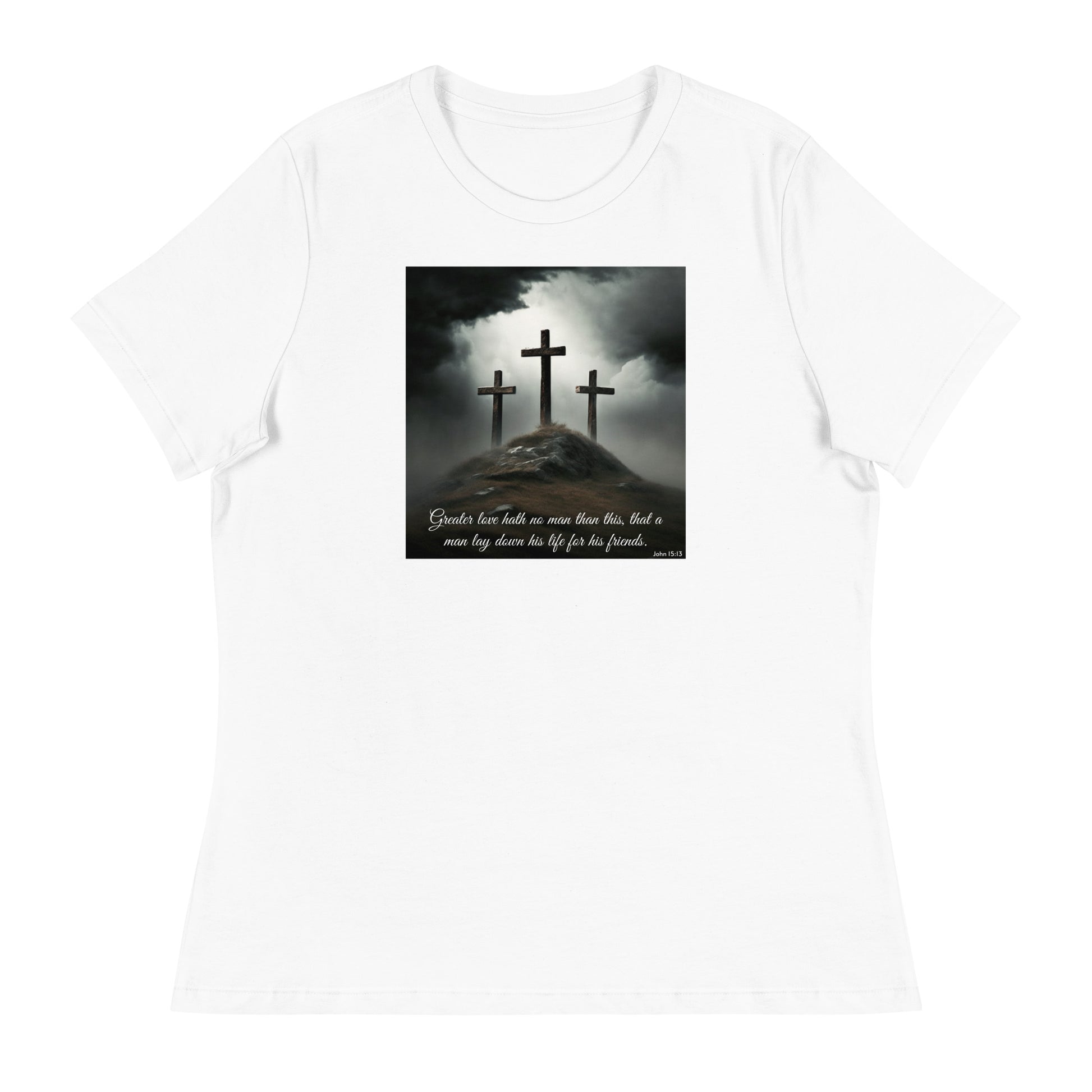 John 15:13 Women's Christian T-Shirt White